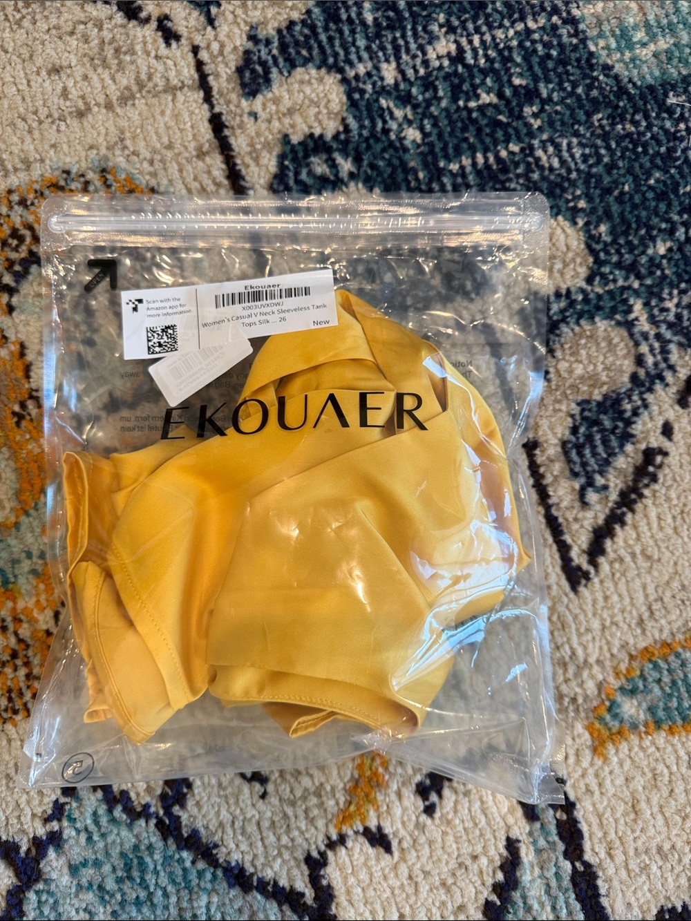 Ekouaer Girls' Yellow Sleeveless Tank Top